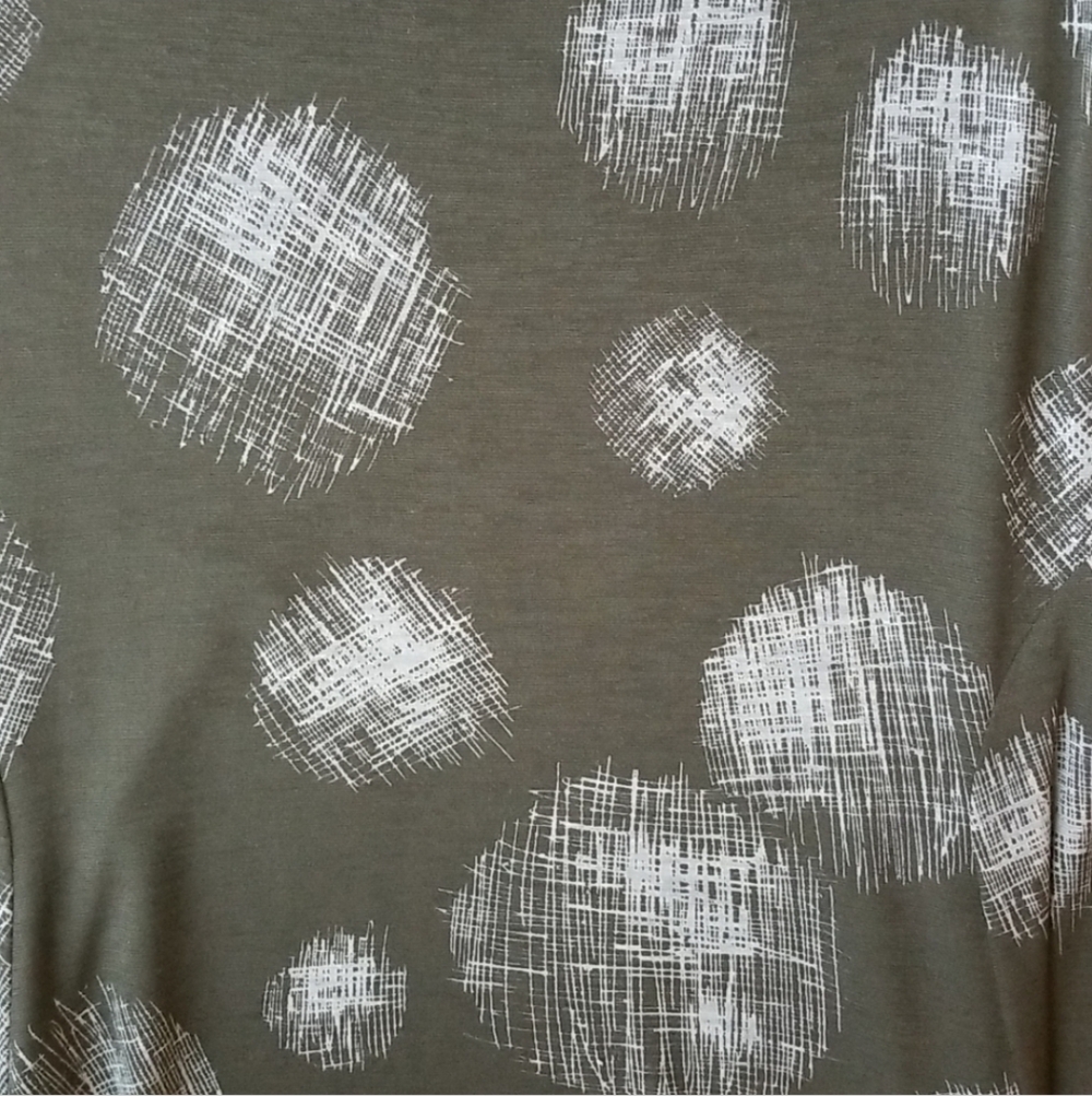Comfy USA Blue and Gray Polka Dot Midi Dress - Picture 3 of 4